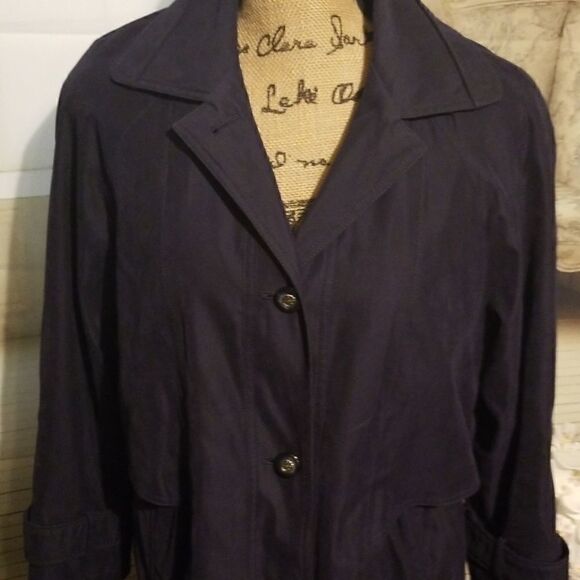 REGENT PARK navy trench coat - Picture 2 of 8